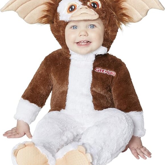 Gremlins Costume - Gizmo Infant 6- 12 Months Halloween 2 Pieces Soft And Furry - Picture 1 of 12